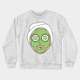 Spa Day Cucumber Mask Crewneck Sweatshirt